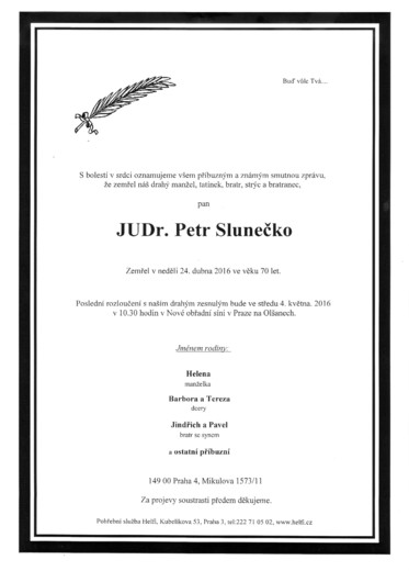 JUDr. Petr Slunečko